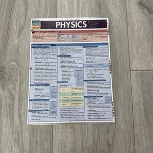 Physics Quick Study Laminated Reference Guide